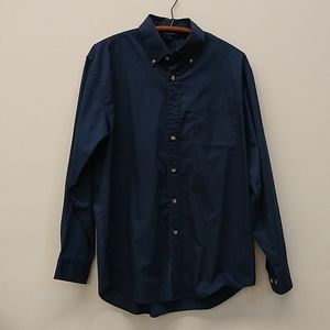 Navy blue button down